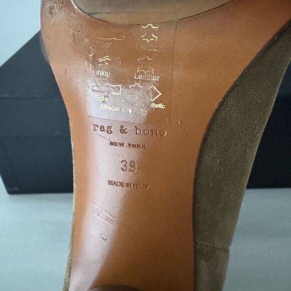 Rag & Bone Fleur Olive Suede Ankle Boots 9 - Picture 8 of 10